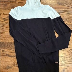 Calvin Klein Two-Tone Turtleneck Sweater
